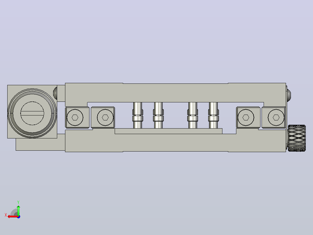气动线性定位工作台MX80MT01C3D20X4系列后视图