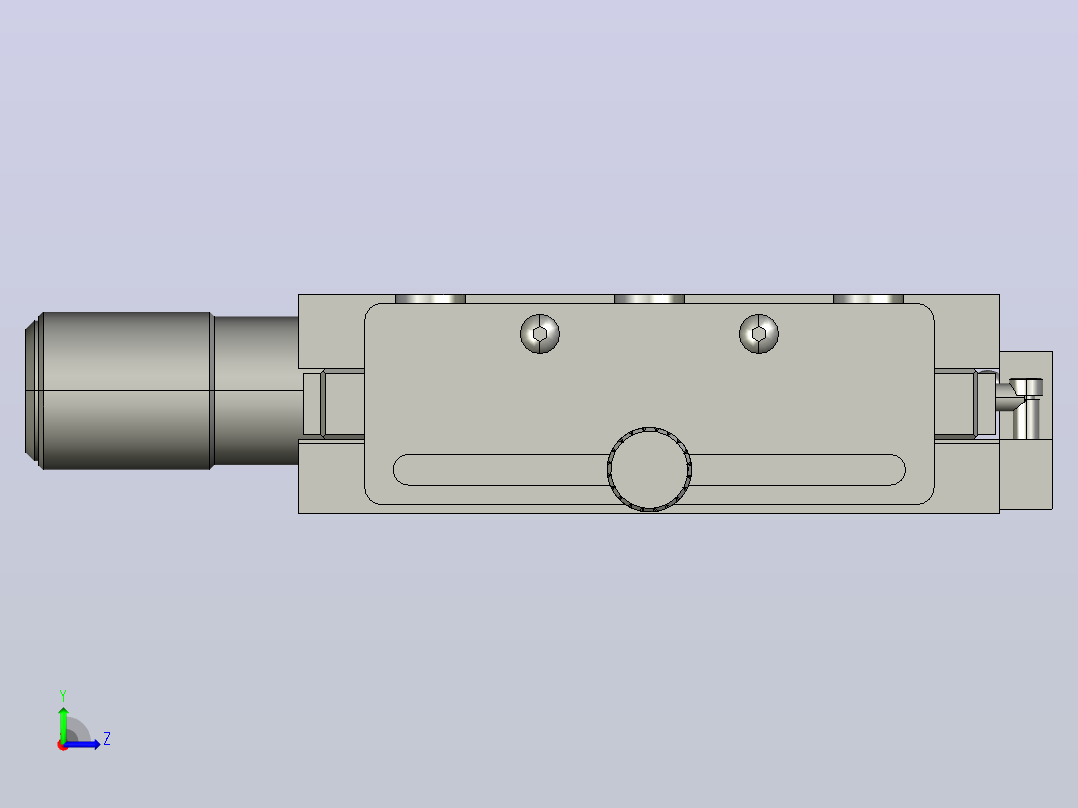 气动线性定位工作台MX80MT01C3D20X4系列左视图