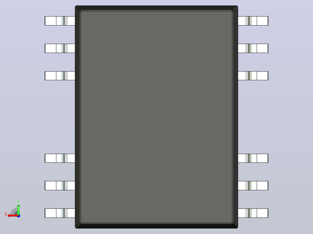106x SOIC 封装（小外形集成电路）SOIC127P1030X350-16-12N后视图