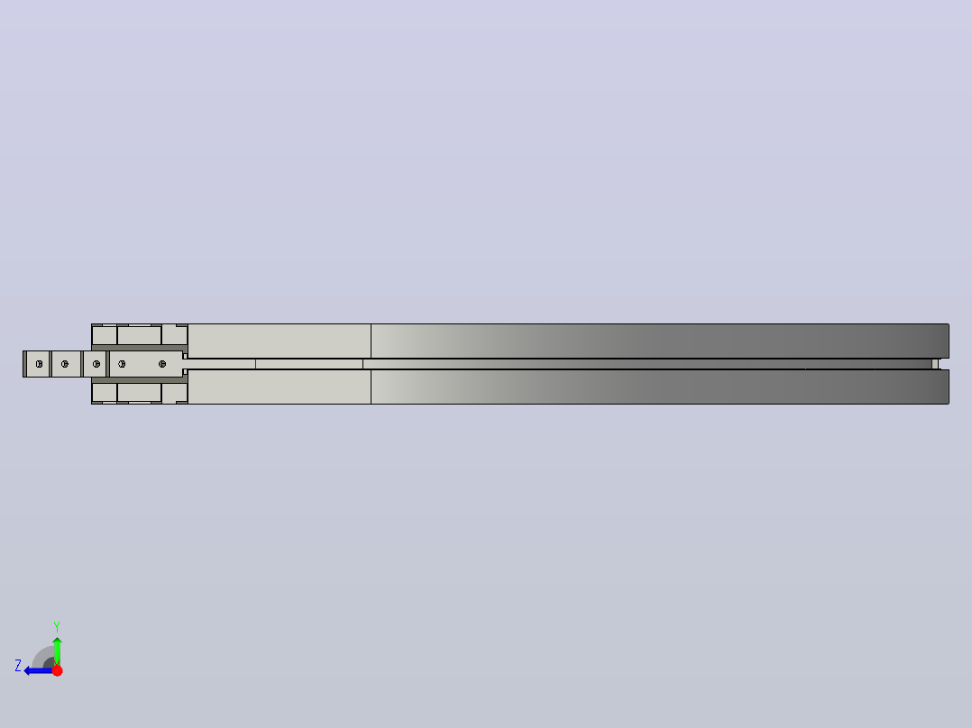 YBBP60A180R10-C1水平普通弯头右视图