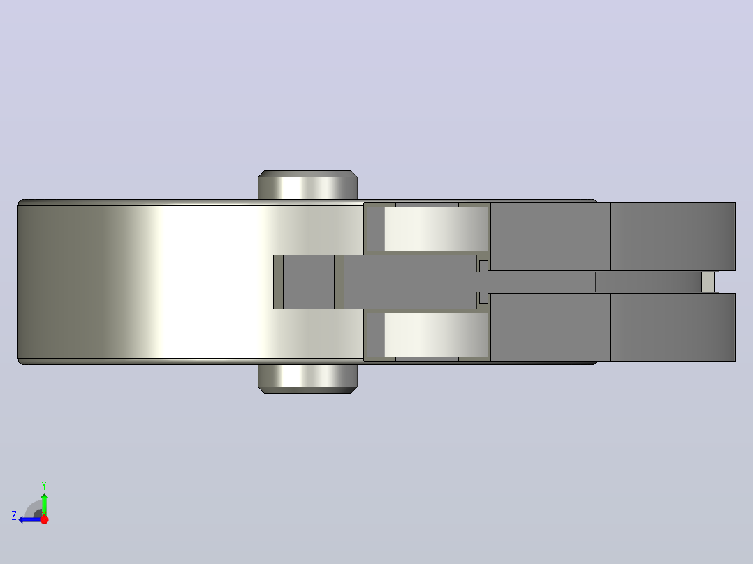 YMBH45R160-C2水平轮弯头右视图