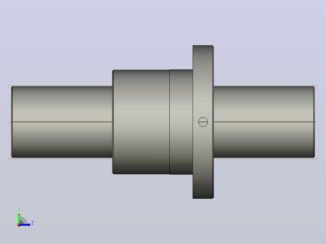 FF6308-5滚珠丝杆3D模型左视图