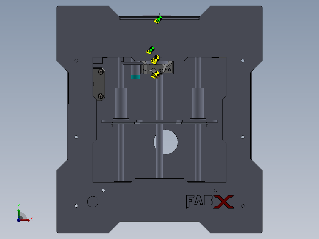 具有CoreXY线性运动的FDM 3D打印机前视图