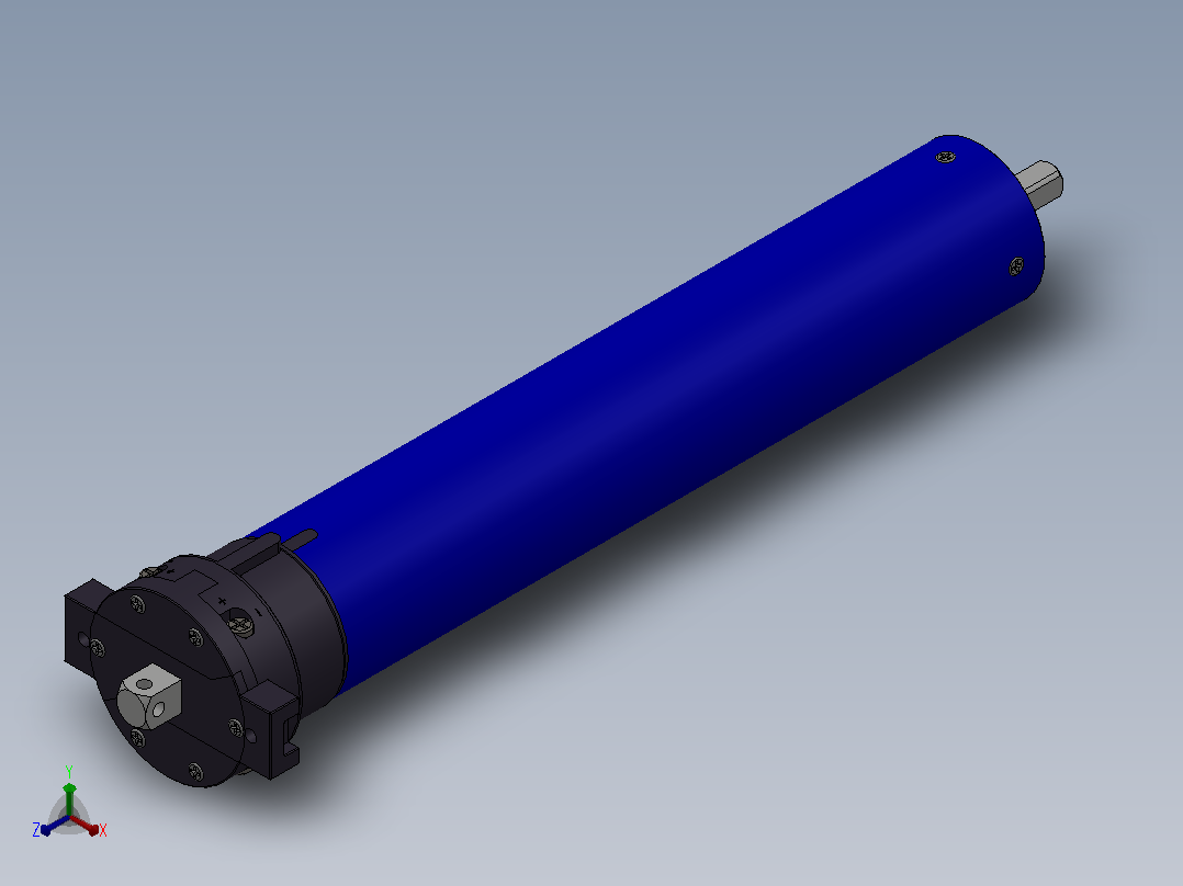 SM45S标准型管状电机[SM45S-40-12]正等轴测图