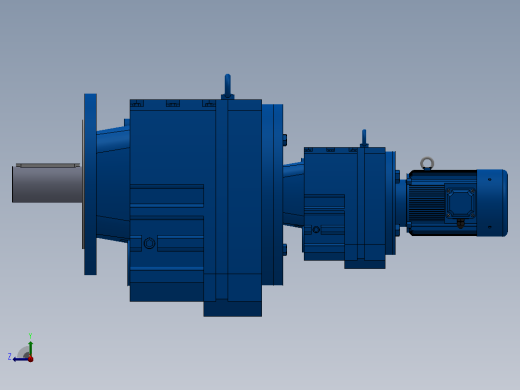 RF107R77法兰轴伸式组合型斜齿轮减速机RF107R77-Y0.18-4P-63-M1-0°-Φ350右视缩略图