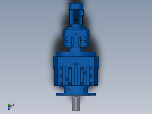 RF107R77法兰轴伸式组合型斜齿轮减速机RF107R77-Y0.18-4P-63-M1-0°-Φ350俯视缩略图