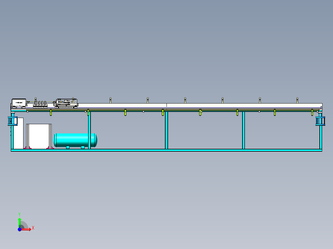 金属管检测工装（sw18可编辑+cad）前视图