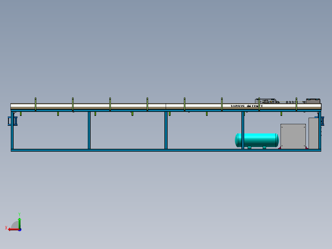 金属管检测工装（sw18可编辑+cad）后视图