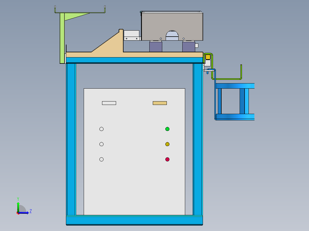 金属管检测工装（sw18可编辑+cad）左视图