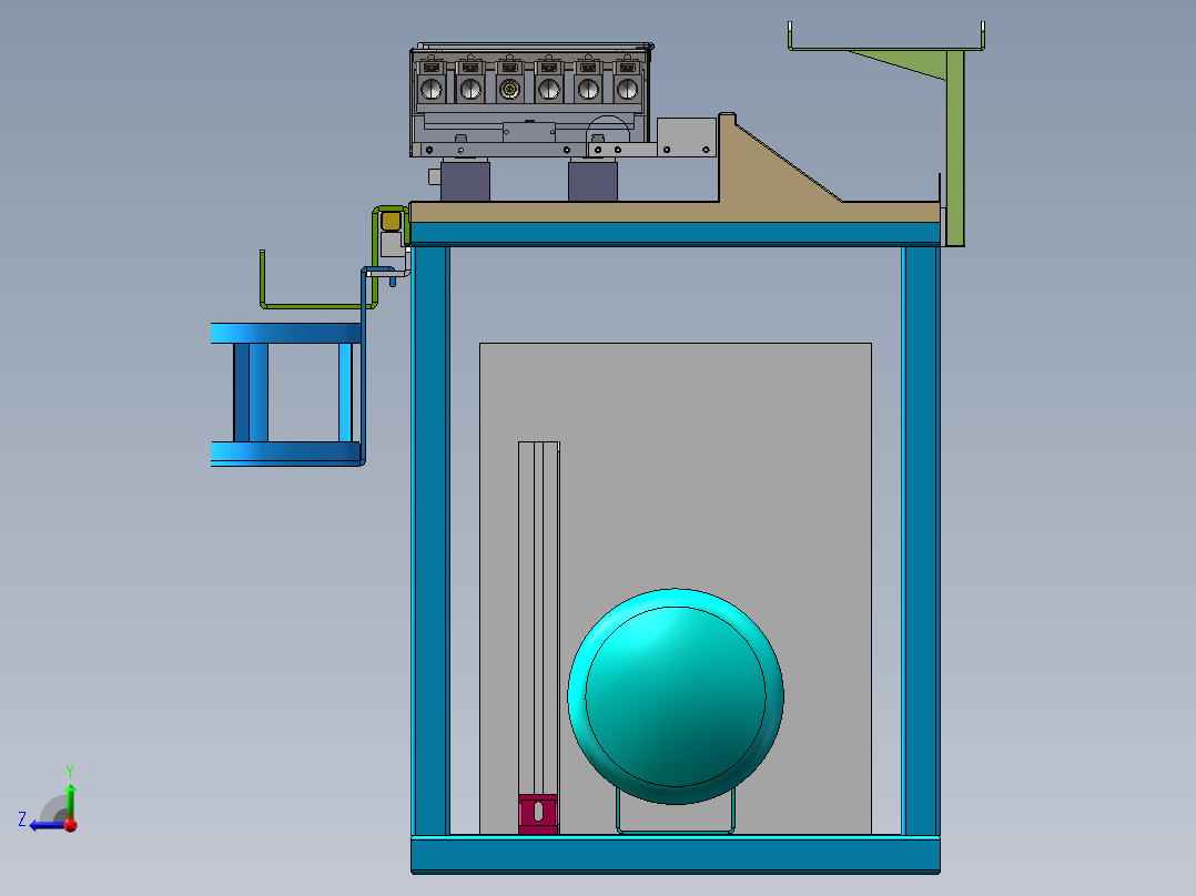 金属管检测工装（sw18可编辑+cad）右视图