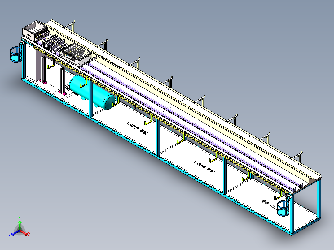 金属管检测工装（sw18可编辑+cad）正等轴测图