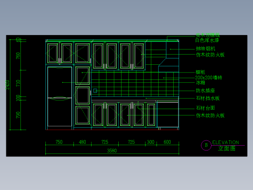 室内设计厨房常用图块-bFH01057H