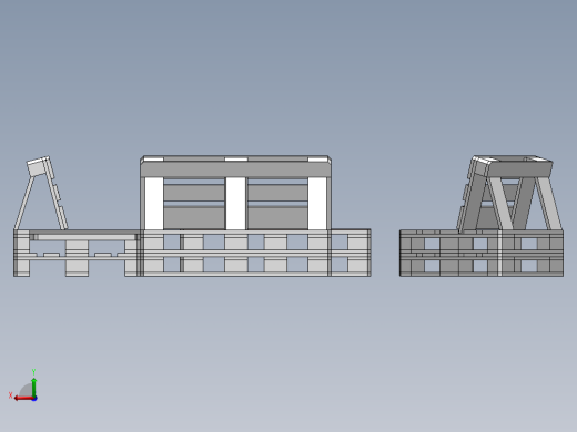 欧式托盘花园桌椅模型3D图纸 Solidworks设计后视缩略图
