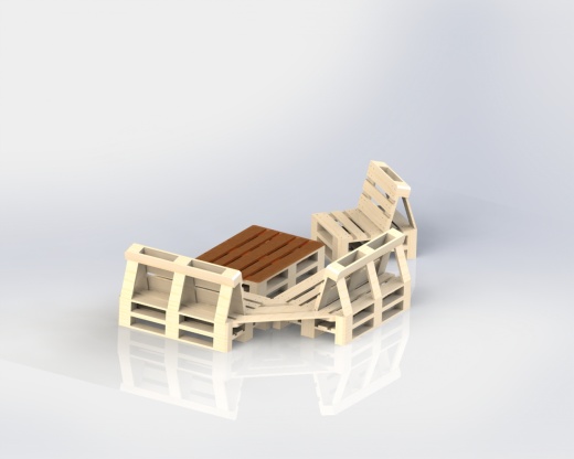 欧式托盘花园桌椅模型3D图纸 Solidworks设计缩略图