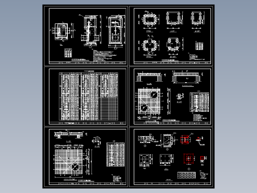 污水闸门井cad施工大样图纸