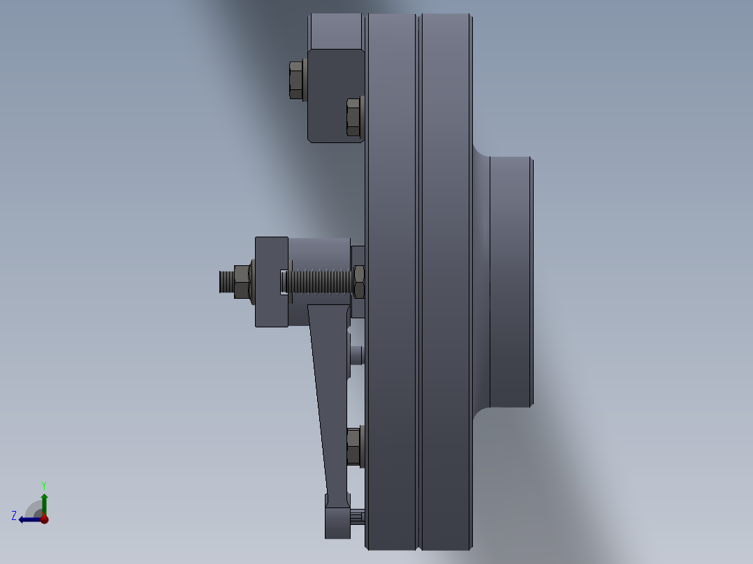 扭杆摇臂右视图