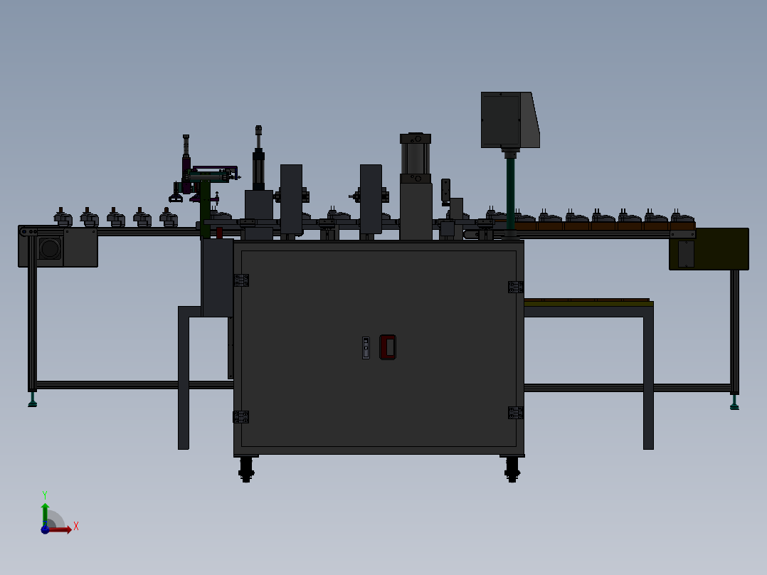 自动上料组装流水线前视图