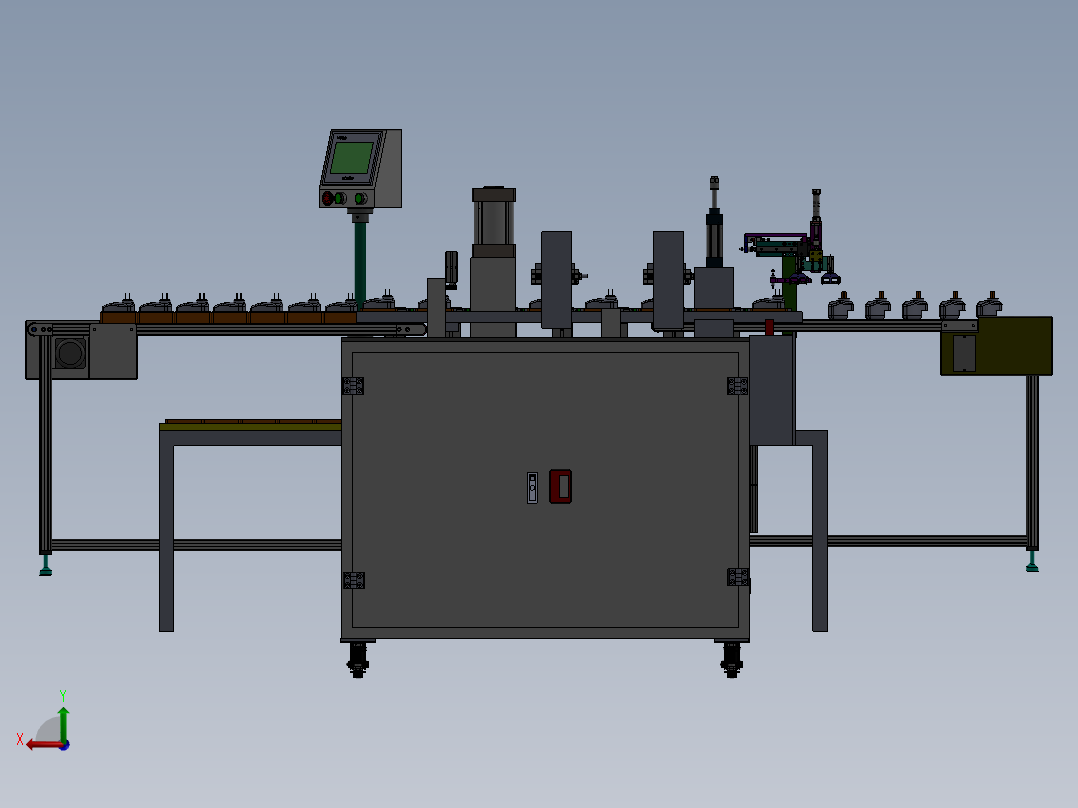 自动上料组装流水线后视图