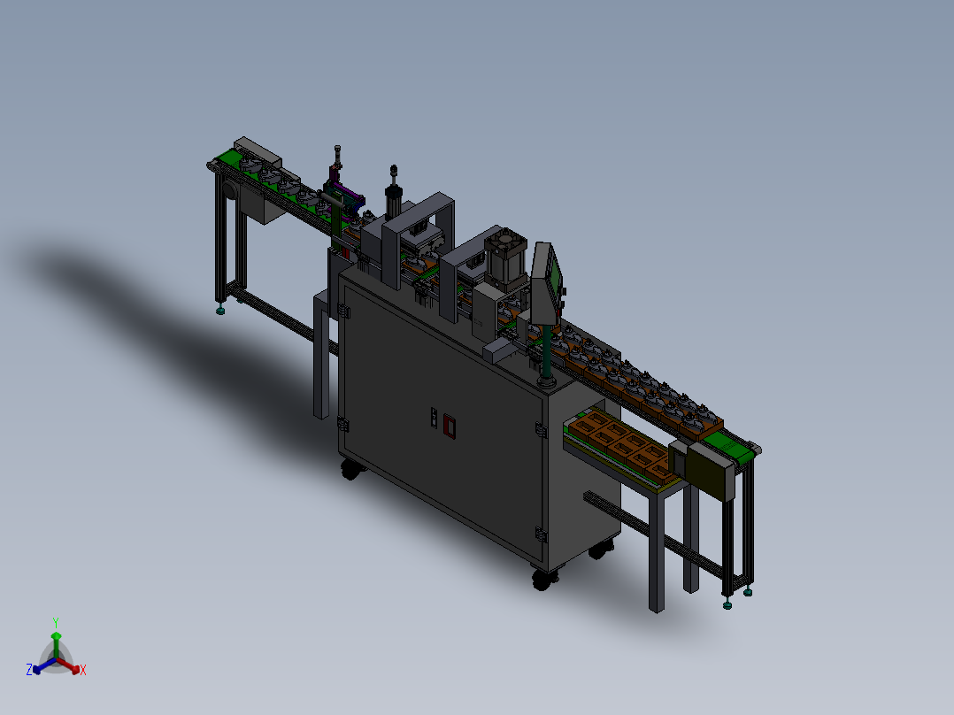 自动上料组装流水线正等轴测图