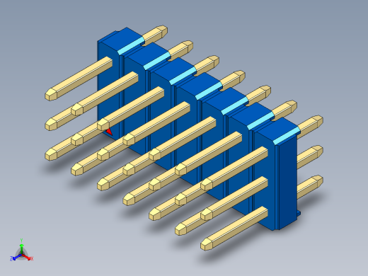 彩色公头100mil（2.54mm）系列-DS1021_blue_3x07p_100mil_Type1_rev1.0