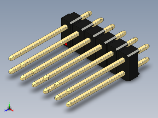 彩色公头100mil（2.54mm）系列-DS1021_black_2x06p_100mil_Type5_rev1.0