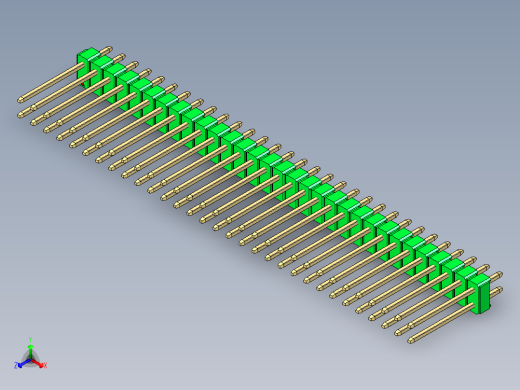 彩色公头100mil（2.54mm）系列-DS1021_green_2x31p_100mil_Type5_rev1.0
