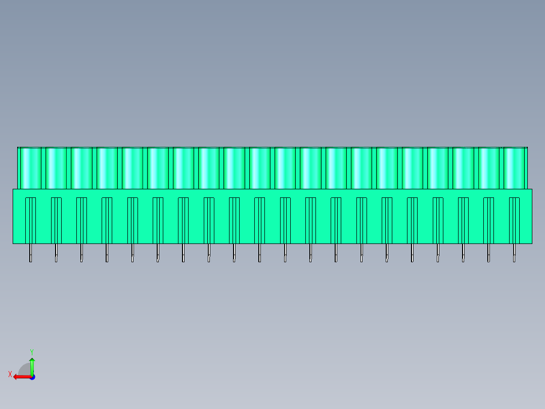 DEGSON 2EDG 系列 5.0mm 可插拔接线端子组-2EDGB-5.0-20P-14-00AH后视图