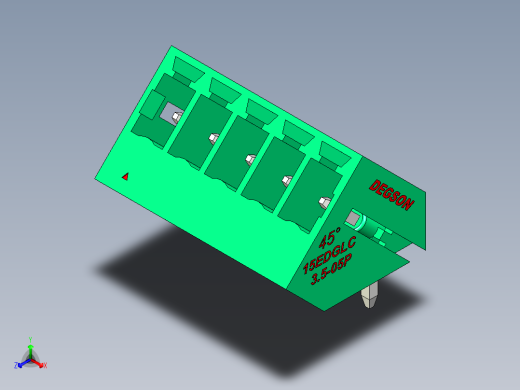 DEGSON 15EDG 系列 3.5mm 插拔式接线端子 FullPack-15EDGLC-3.5-05P-14-00AH