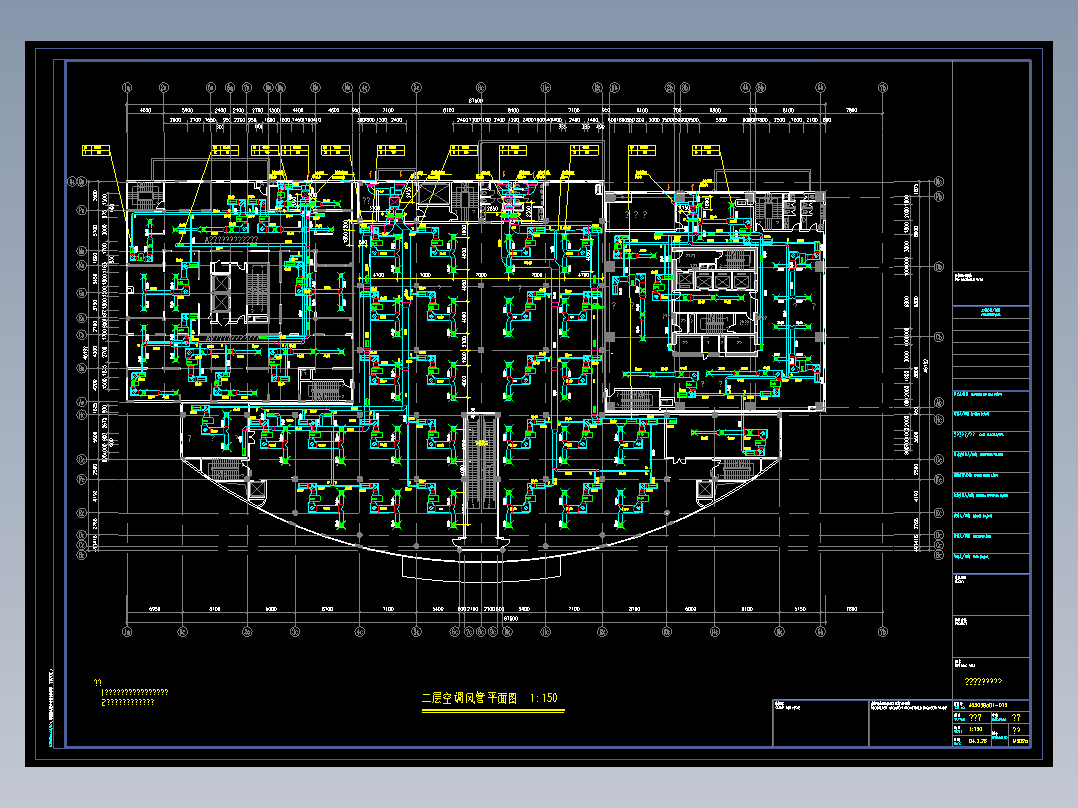 某公寓式办公楼群楼通风空调图