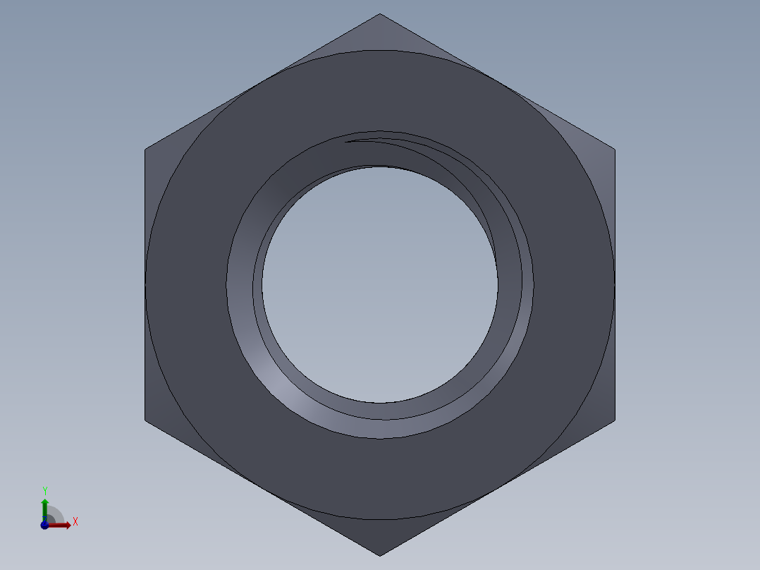 公制螺母-M5x0.8.SLDPRT前视图