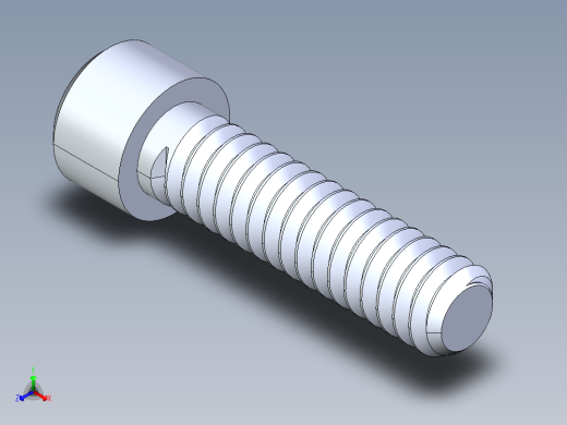 粗螺纹 SHCS 螺钉-SHCS 10-24.x0.75.STEP