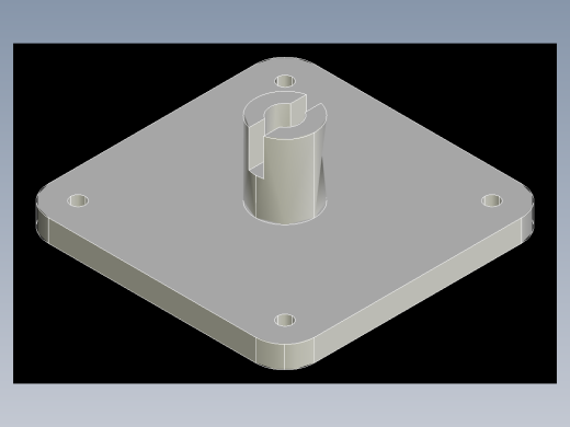 CAD格式机械制图二维100例练习-62 轴底座模型