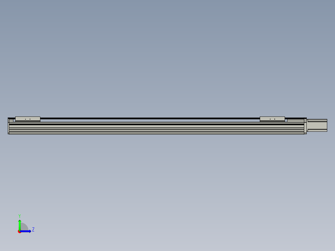 直线模组WG-LHA12-S1150-M设计图纸左视图