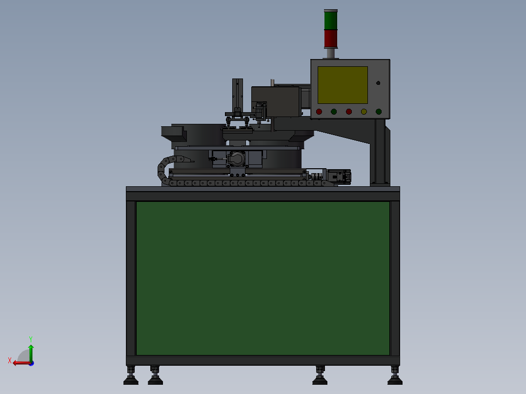 985元件双振动盘凸轮机构自动包装机后视图