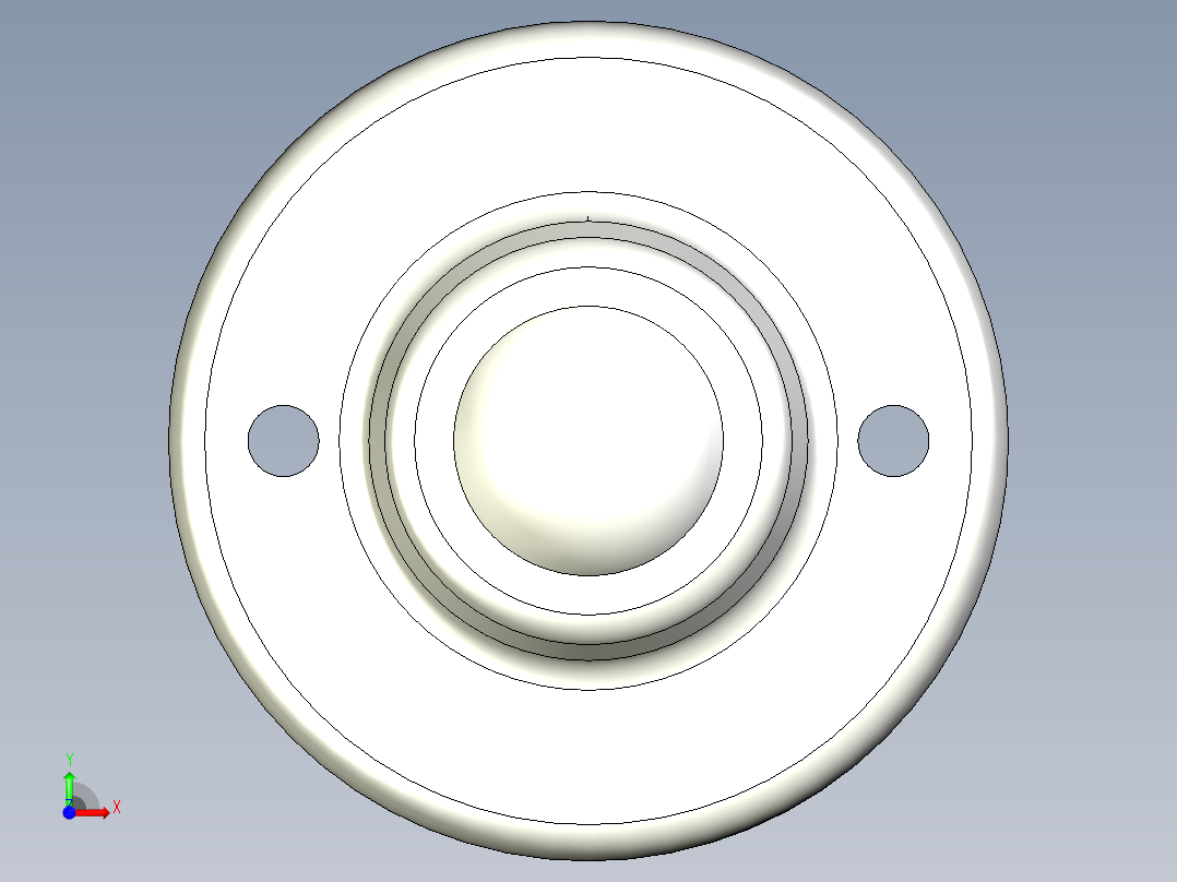 萬向滾珠51-3D多系列多零件图纸模型前视图
