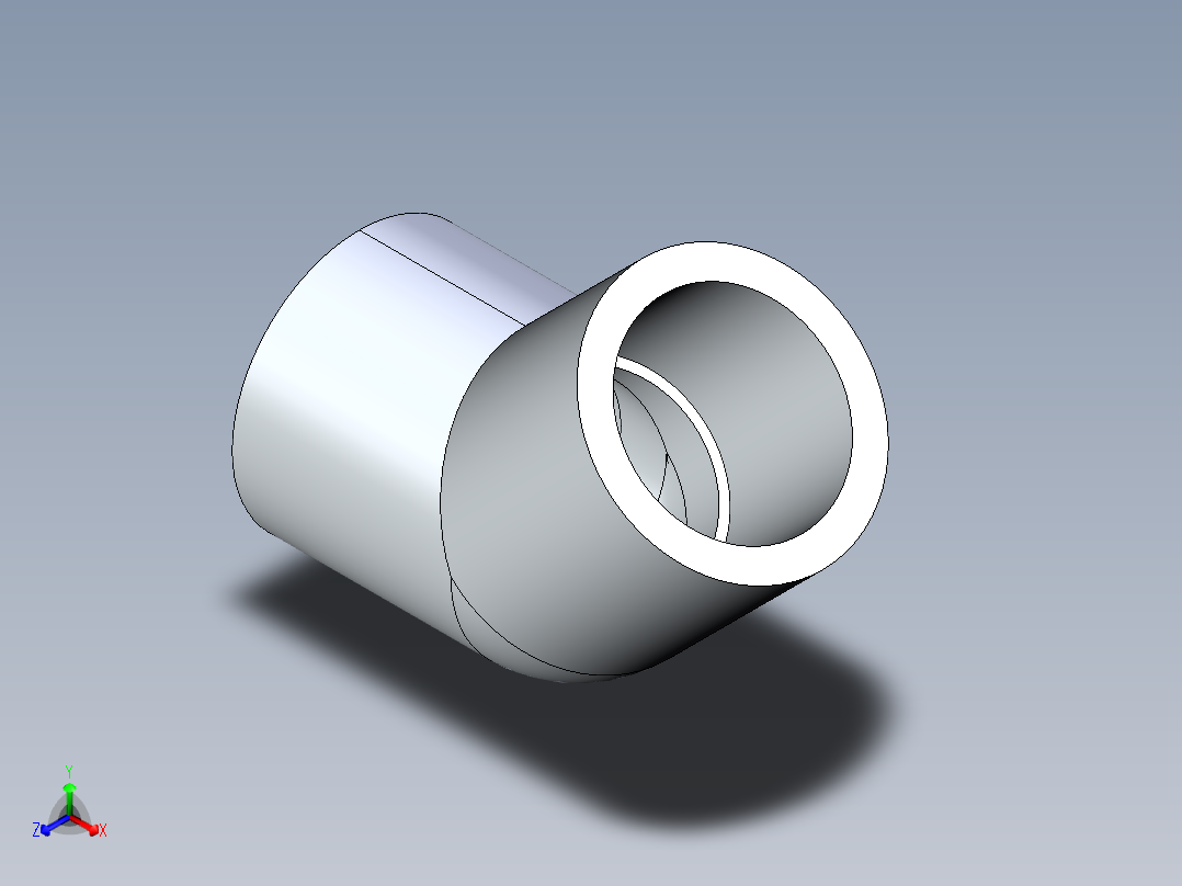 聚氯乙烯配件08-Sch80_45Elbow_SxS_817-010 _1in主视图
