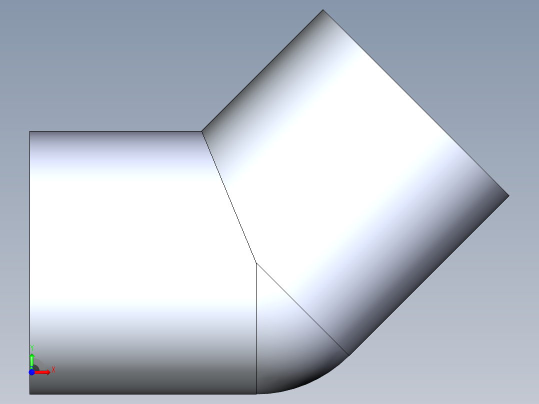 聚氯乙烯配件08-Sch80_45Elbow_SxS_817-010 _1in前视图