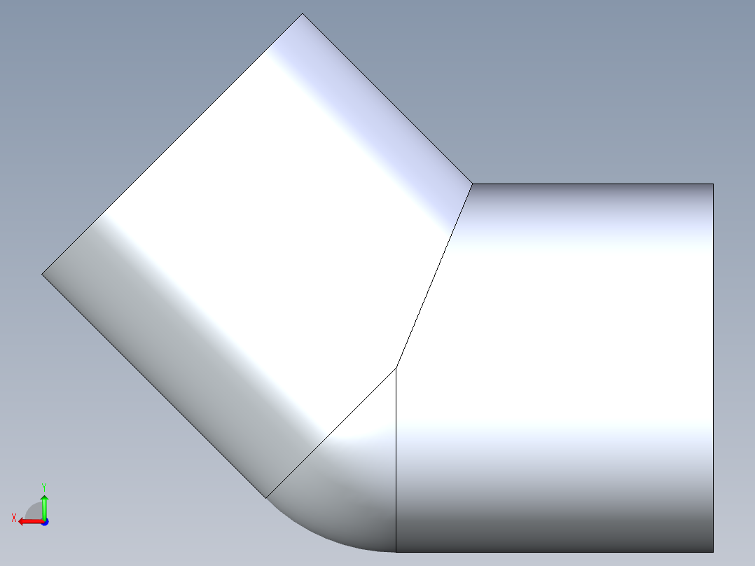 聚氯乙烯配件08-Sch80_45Elbow_SxS_817-010 _1in后视图