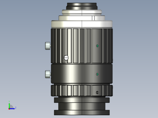 大恒相机镜头Daheng_HN-20M_3D_Modeling多系列图纸左视缩略图