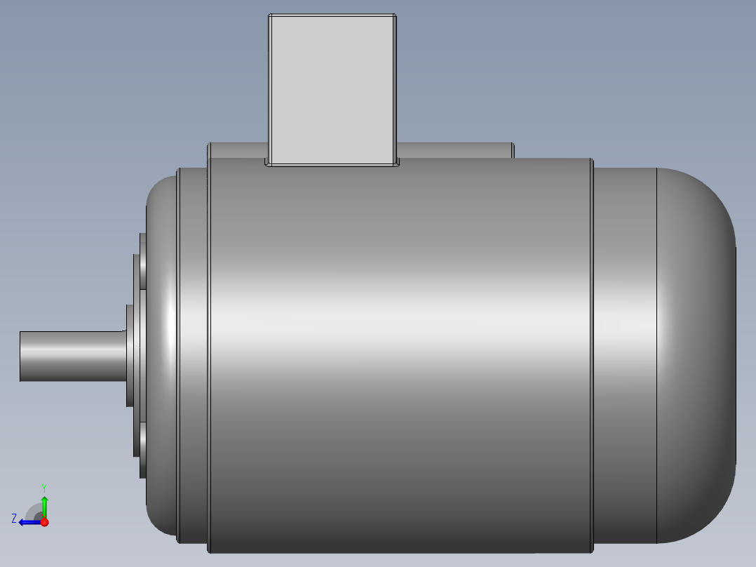异步电机DJ_YS系列(IP44)_IMB14型_YS-90L-6右视图