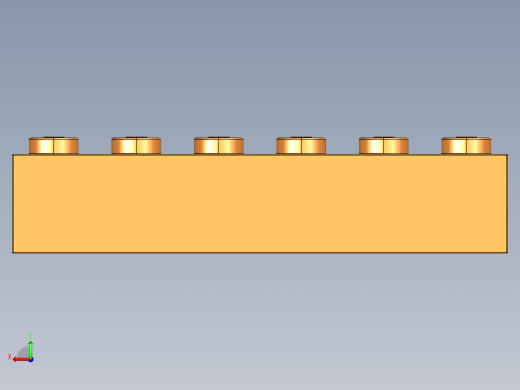 乐高套装 4421基本积木-4189007 - 3009 Bright Orange Brick 1 x 6.STEP后视缩略图