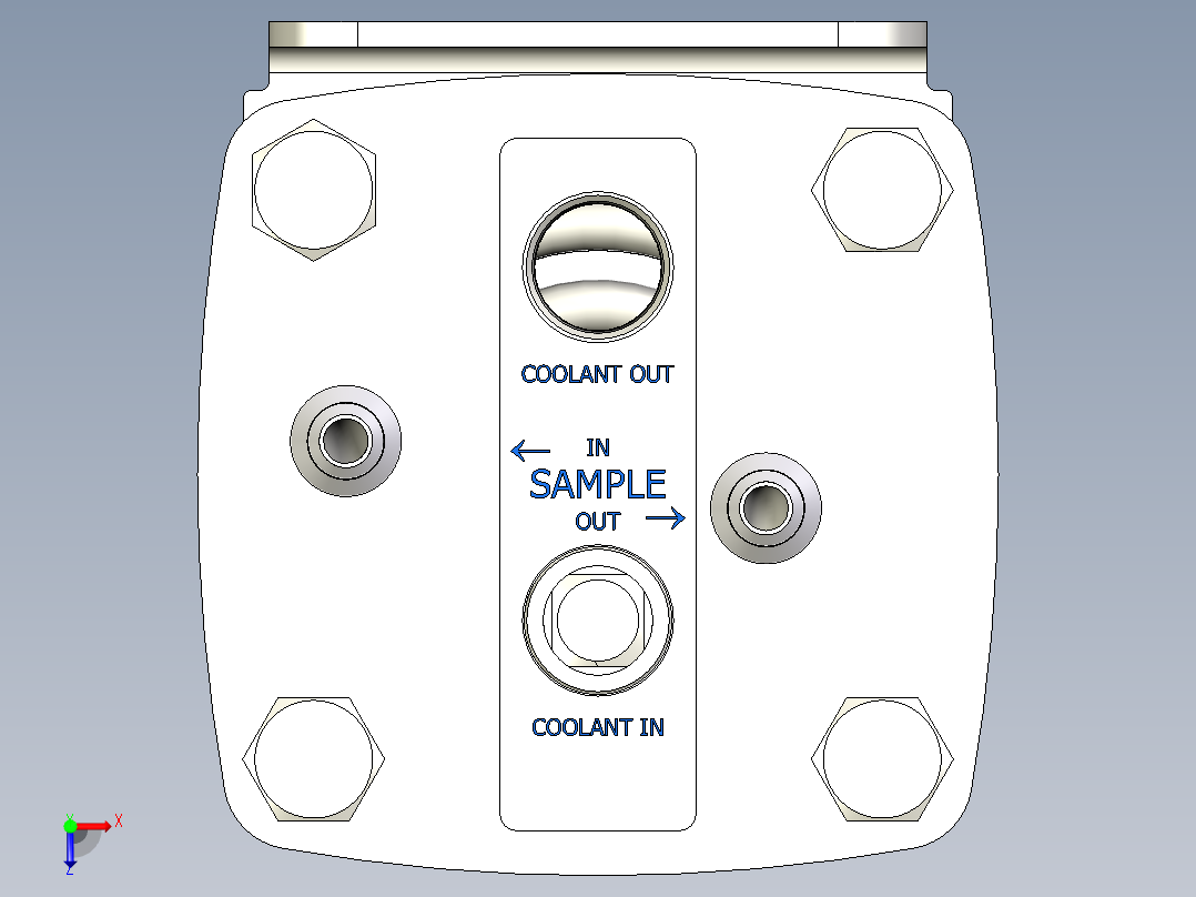 冷却器-换热器俯视图