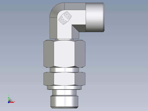 卡套式工业通用硬管接头EO_Assembled_adjustable_standpipe_elbow_EVW14SROMD71前视缩略图