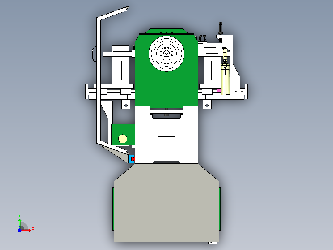 数控木工车床三维总装图前视图