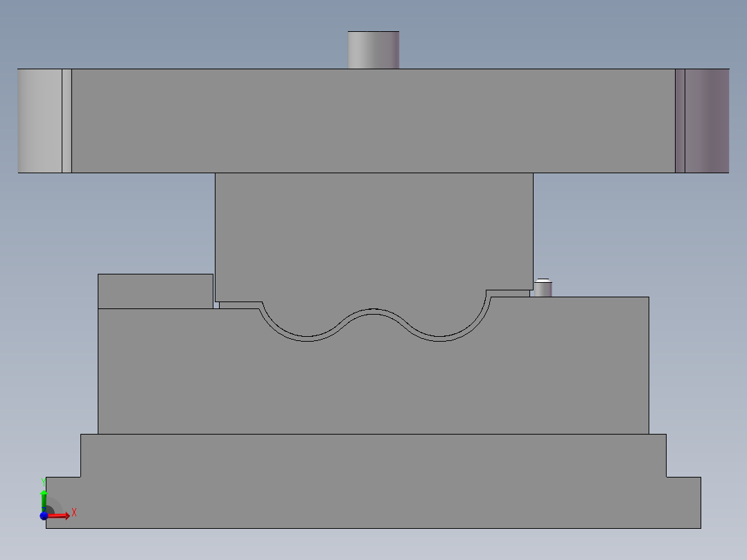 压圆预弯模具前视图