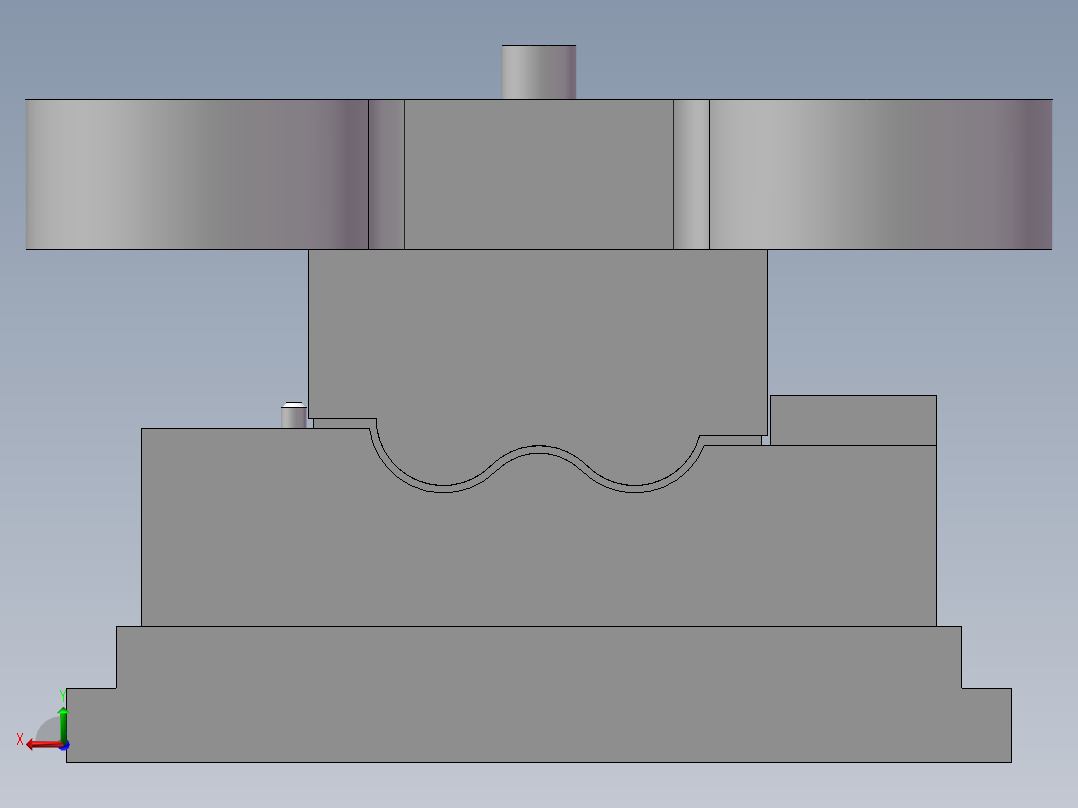压圆预弯模具后视图