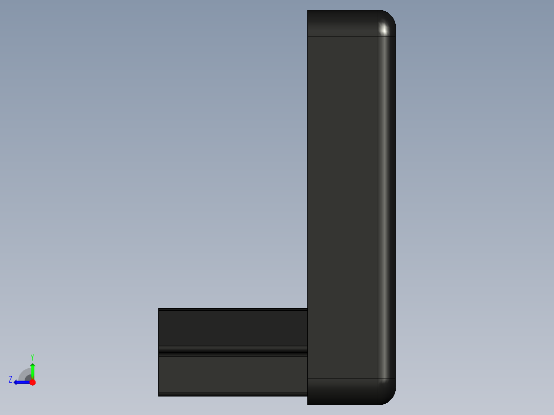 型材-BR 45X45 END PIECE FOR SLIDING DOOR PROFILE 3842191194右视图