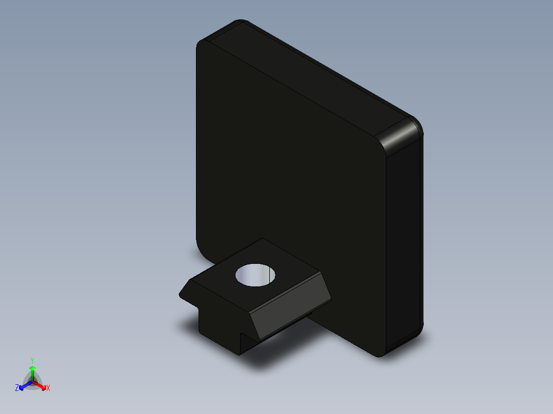 型材-BR 45X45 END PIECE FOR SLIDING DOOR PROFILE 3842191194正等轴测图