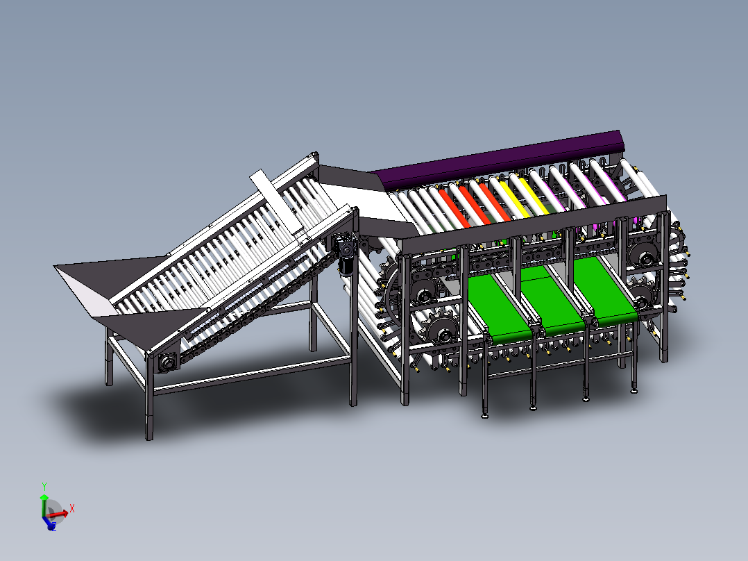 滚杠式马铃薯分级机设计含三维二维说明书