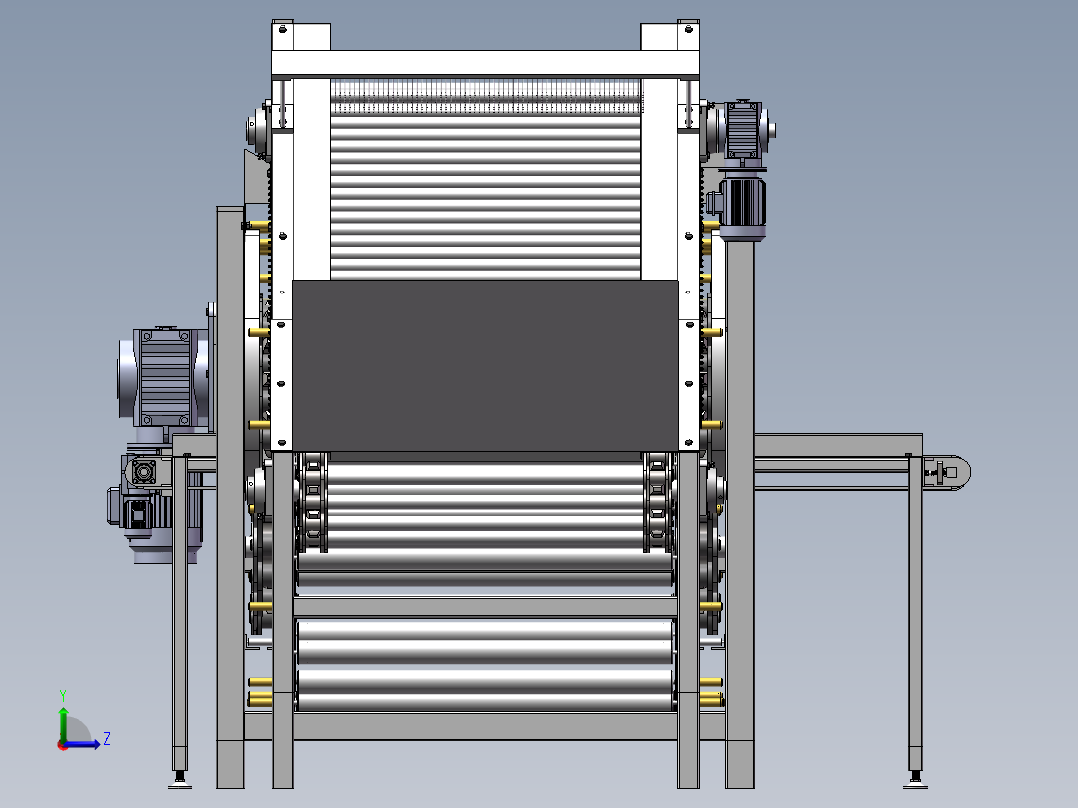 滚杠式马铃薯分级机设计含三维二维说明书左视图